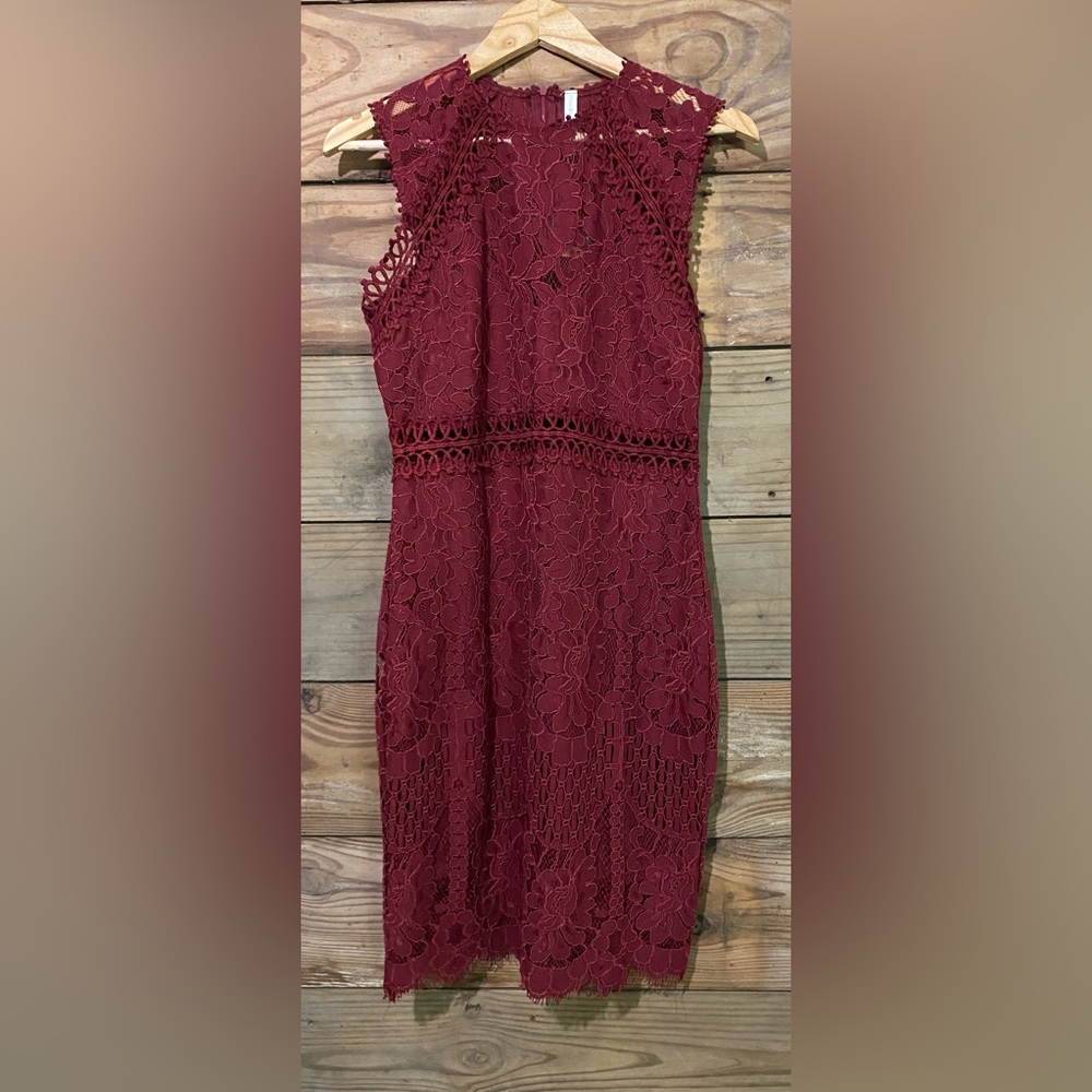 Pinkblush Lace midi bodycon dress NWT.